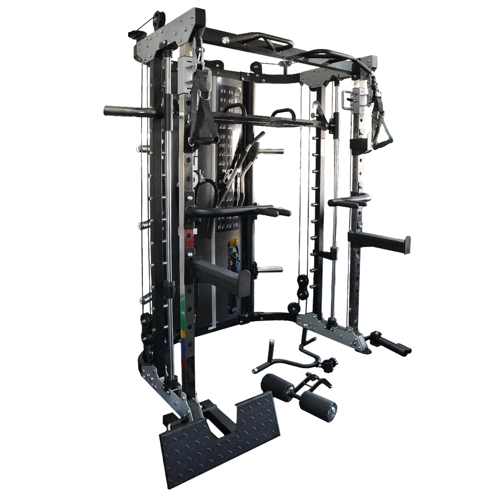 G12™ Compact All-In-One Trainer - Stazione Multifunzione Doppia Pulley (90,5 kg), Multipower, Power Rack e Leg Press - Versione Compatta