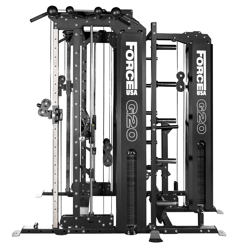 Force USA G20 All-In-One Trainer - Smith Machine, Squat Rack, Vertical Leg Press, Lat Pull Down & Low Row